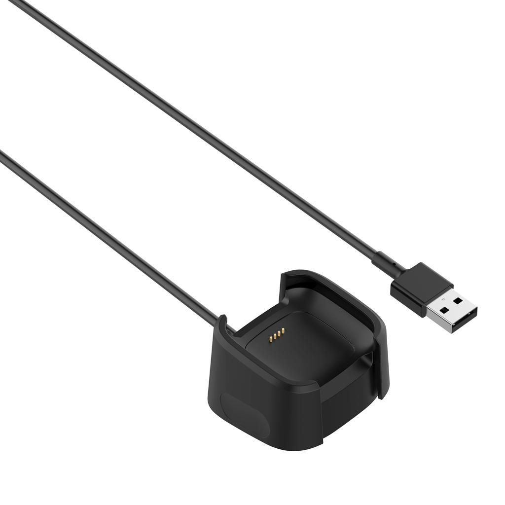 For Versa 2 USB Charging Cable Power Charger Dock Cradle 100cm Black