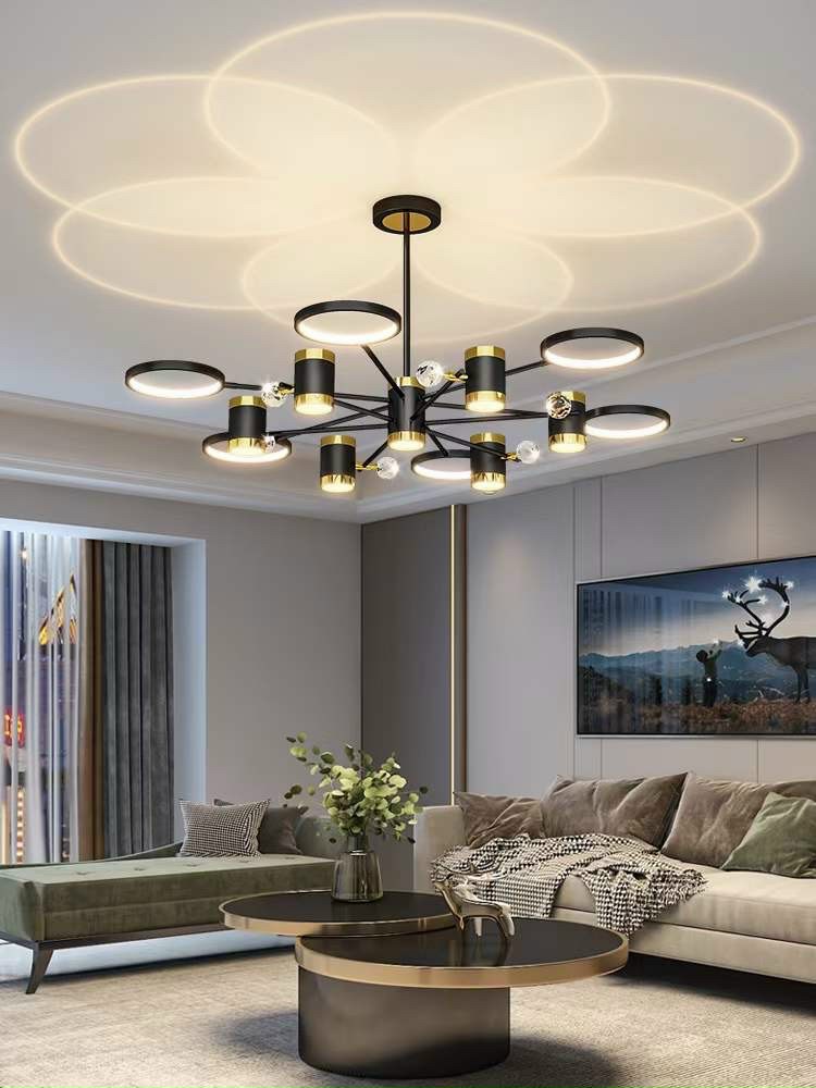 Đèn chùm hiện đại ,Đèn Chùm Treo Trần ,Đèn ốp trần, Đèn Trần Trang Trí Phòng Khách Đèn Treo Trần Nhà E27 Phong Cách Bắc Âu Hiện Đại