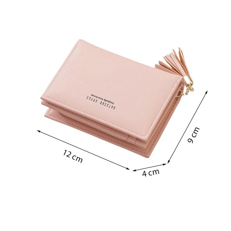 Ví Nữ Ngắn Mini Cầm Tay Nhiều Ngăn Đựng Tiền Thời Trang Chất Da Cực Đẹp Giá Rẻ BS02