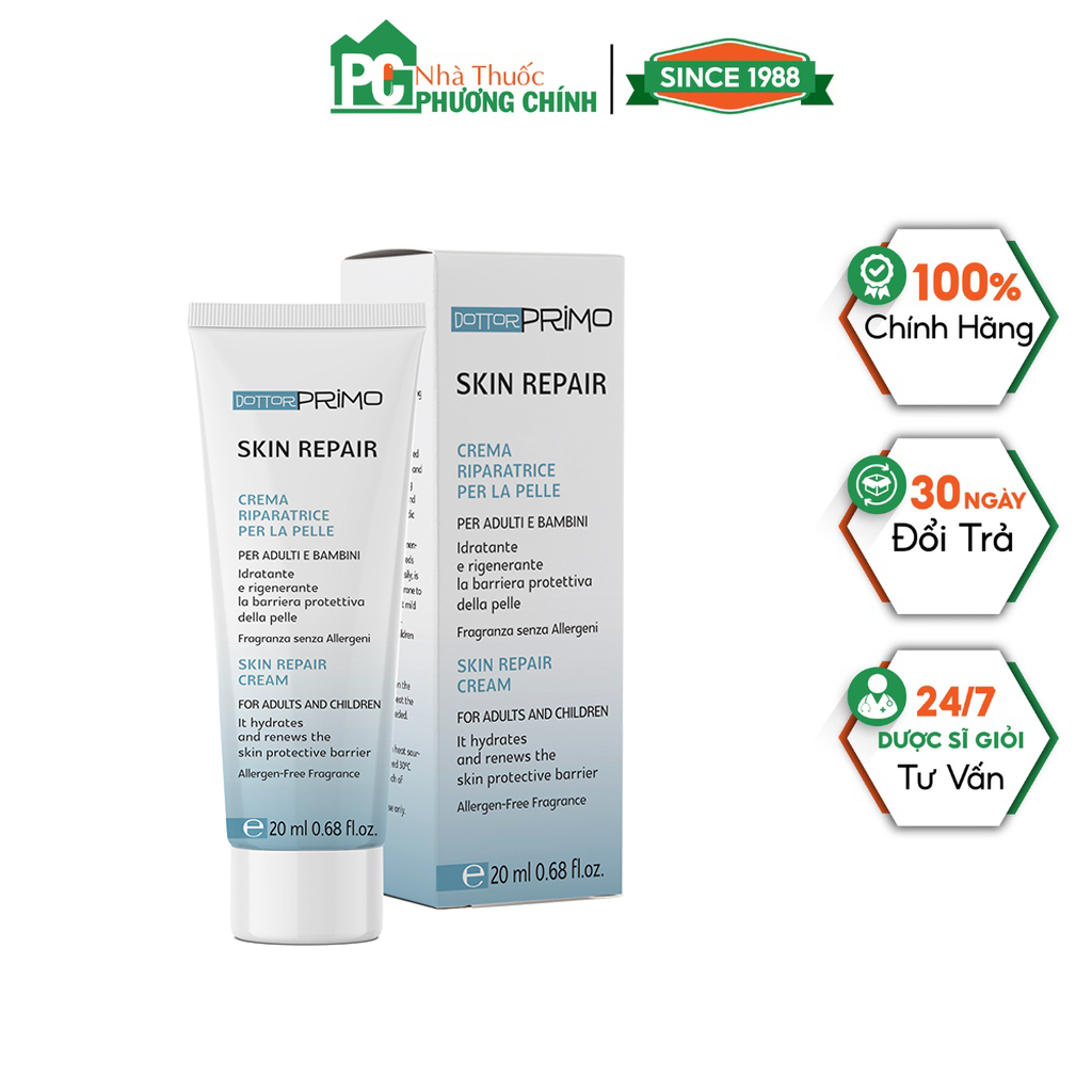 Hình ảnh Kem Viêm Da Cơ Địa DottorPrimo Skin Repair Giúp Làm Dịu, Giảm Kích Ứng, Cấp Ẩm Và Phục Hồi Tổn Thương Da (Tuýp 20-50ml)