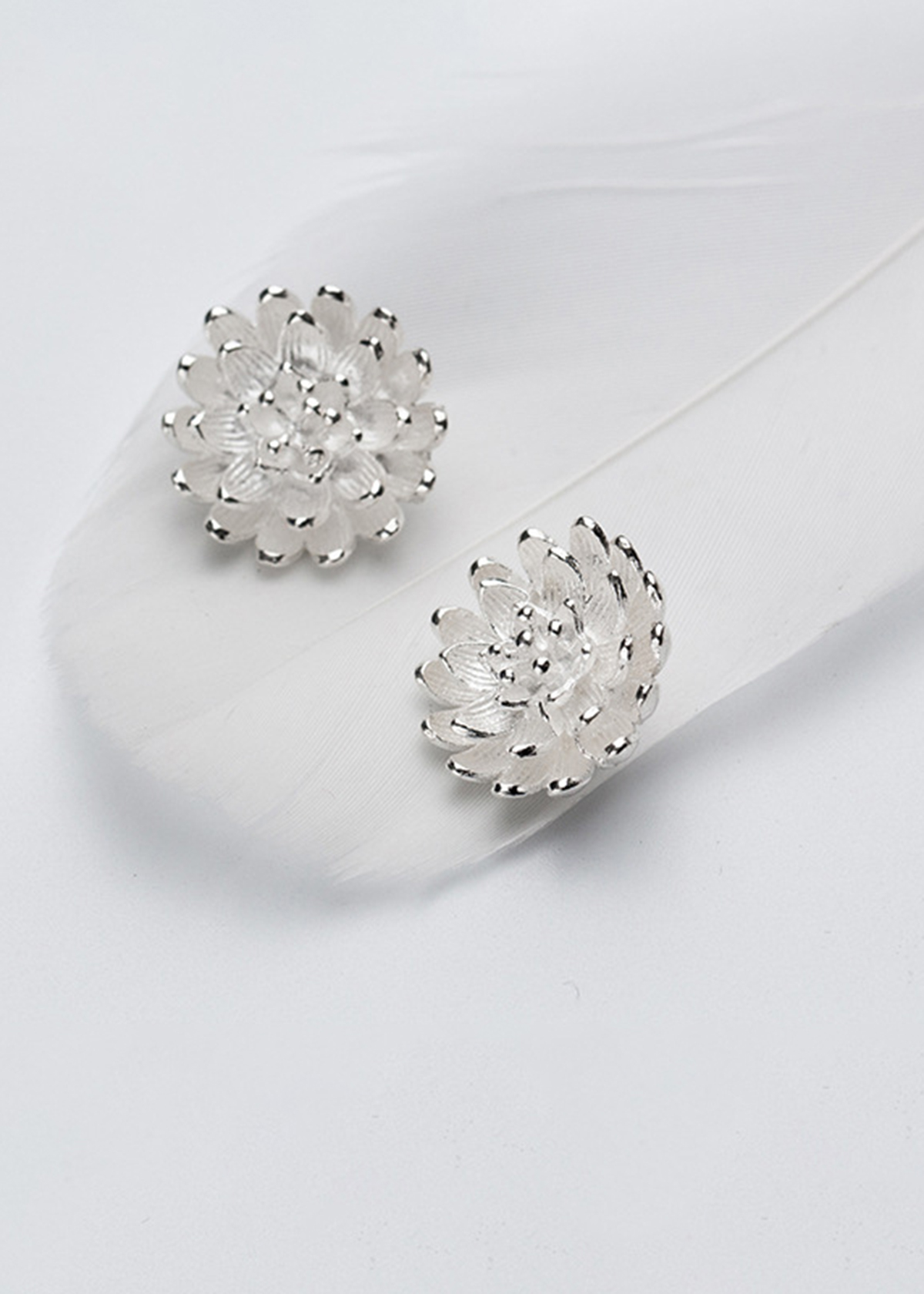 Charm bạc hoa cúc 2 khoen liên kết vòng/dây chuỗi - Ngọc Quý Gemstones