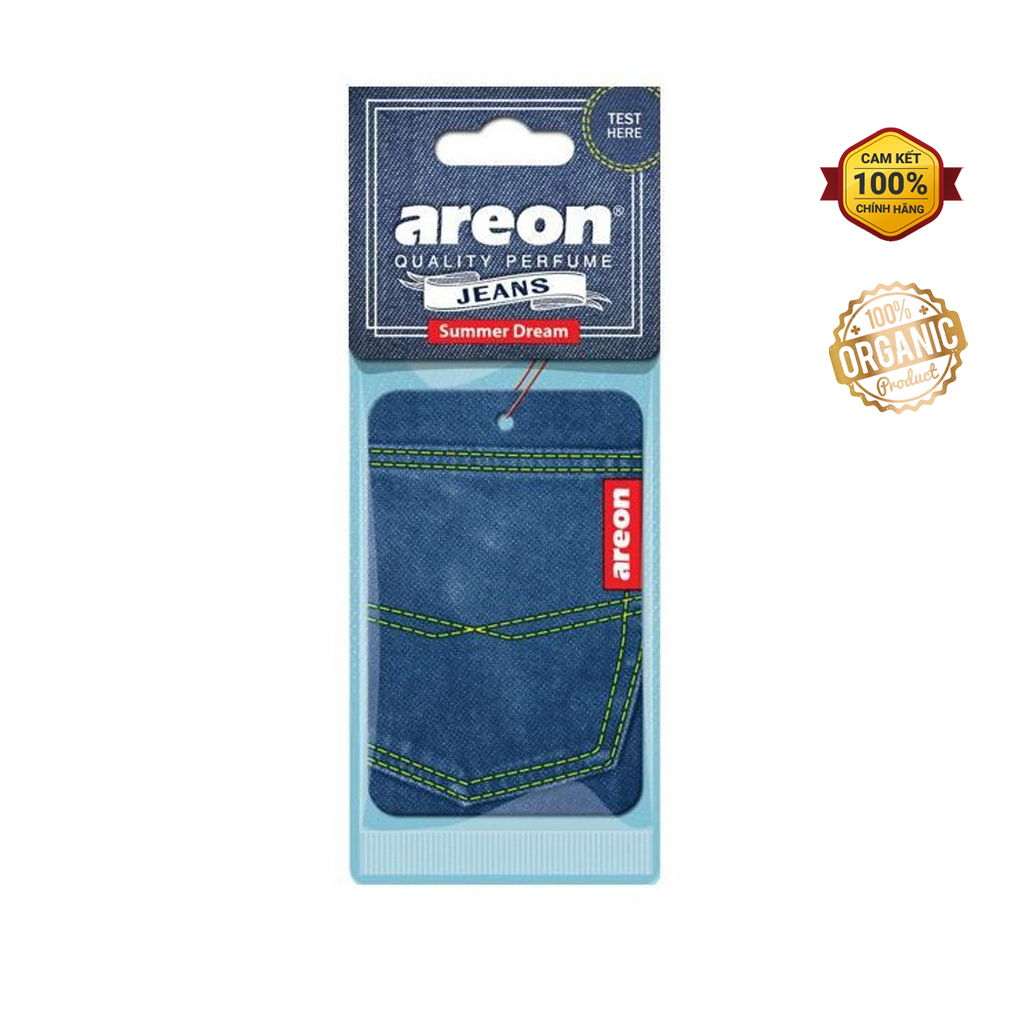 Lá thơm treo xe ô tô khử mùi Areon Jeans Summer Dream