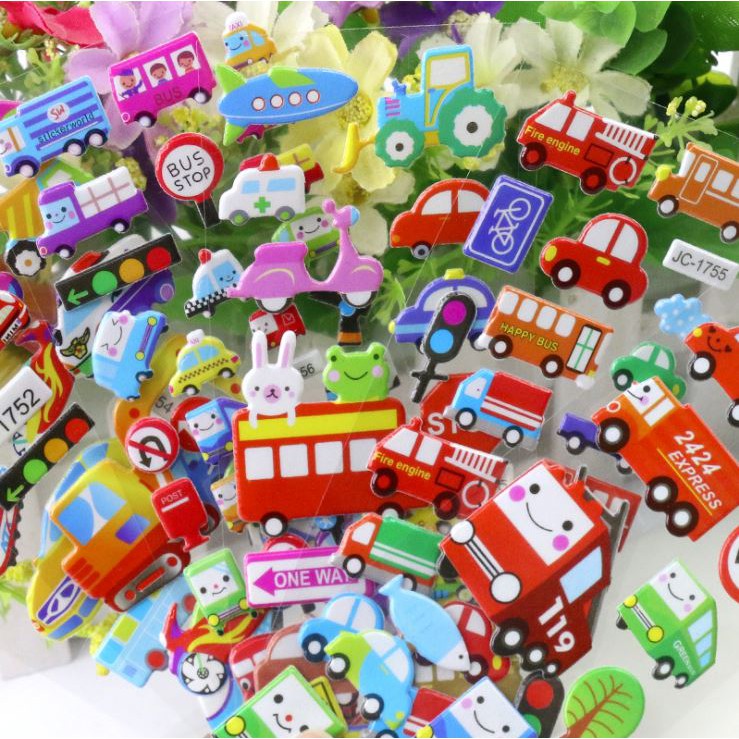 Sét 5 Vỉ Sticker 3D Nổi