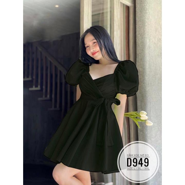 ĐẦM NƠ XANH LÁ BIGSIZE DÁNG XÒE ĐI TIỆC/ĐI BIỂN
