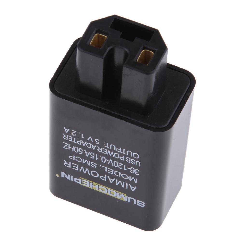 Universal Motorcycle    USB Charger Adapter Power Black