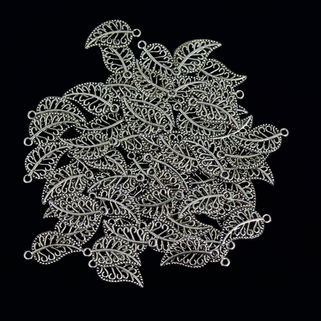 20pcs Dream Catcher Connectors Findings + 100pcs Tibetan Silver Leaf Charms Pendant