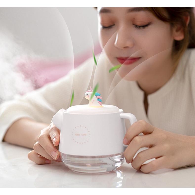 Máy xông tinh dầu hình ấm trà dễ thương Humidifier