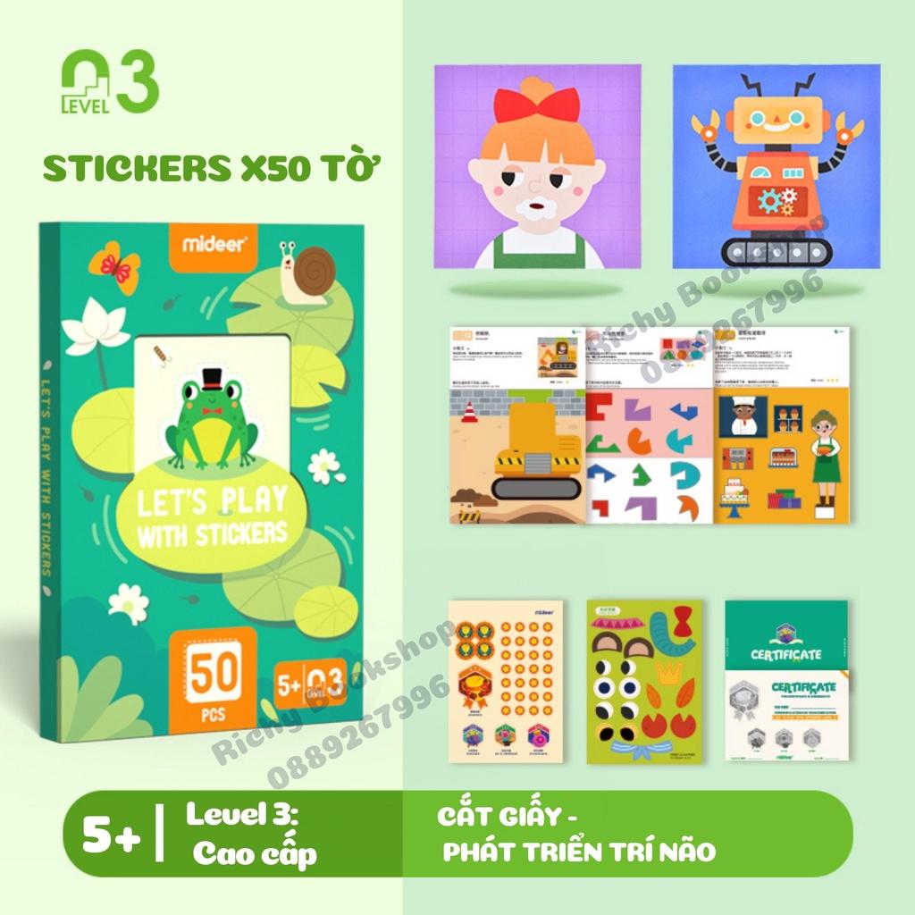 Đồ Chơi Cắt Dán Thủ Công - Mideer Let's Play With Stickers Cho Bé Phát Triển Trí Tuệ