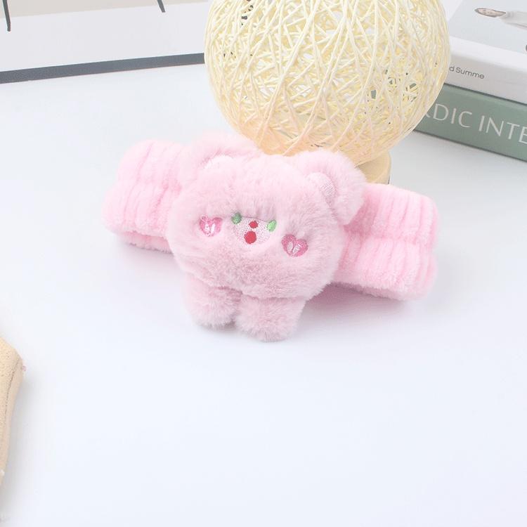 Băng đô bờm cài tóc gấu má hồng mền mịn siêu cute, băng đô vải bảng to đẹp skincare Nunam shop