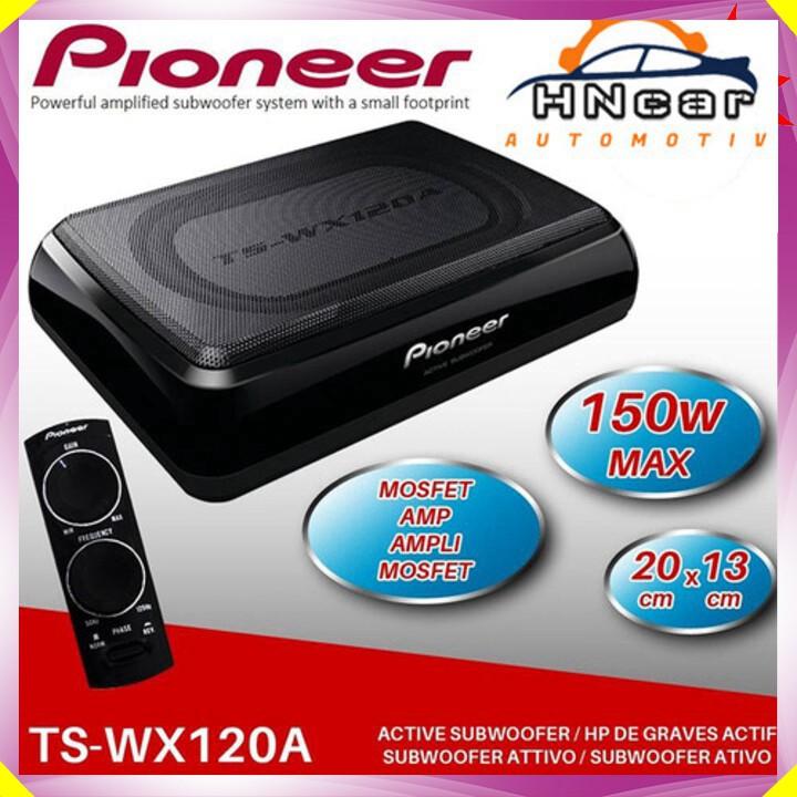 Loa sub gầm ghế ô tô thương hiệu cao cấp Pioneer TS-WX120A - Hàng Chính Hãng