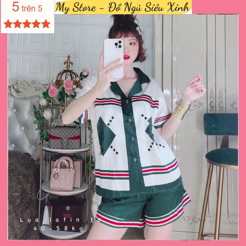 Đồ bộ mặc nhà đùi Pijama chất lụa latin loại 1 mềm mịn mát - Freesize dưới 60 kg