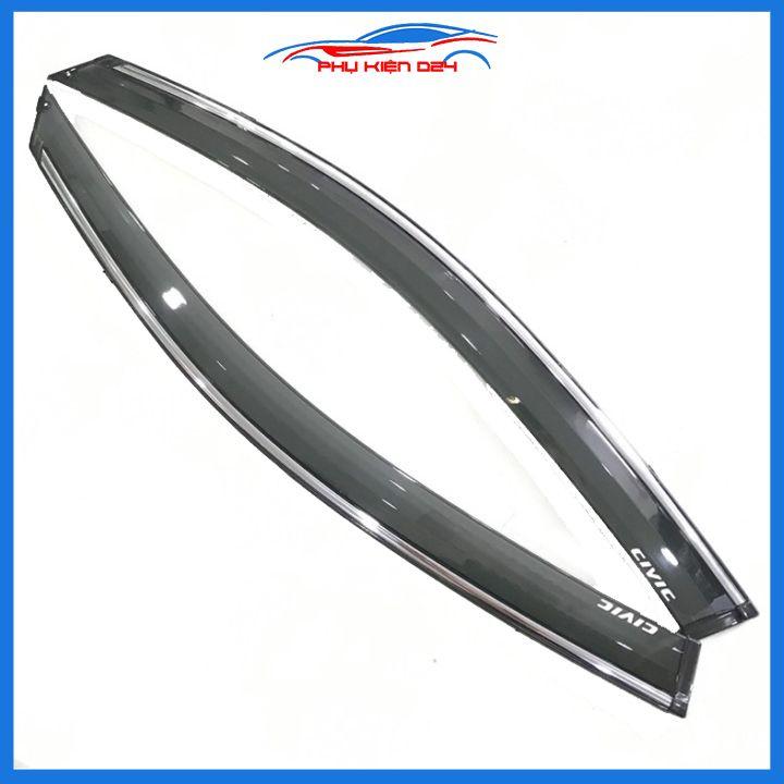 Vè mưa Civic 2016-2017-2018-2019-2020 vè chỉ mạ che mưa bảo vệ xe