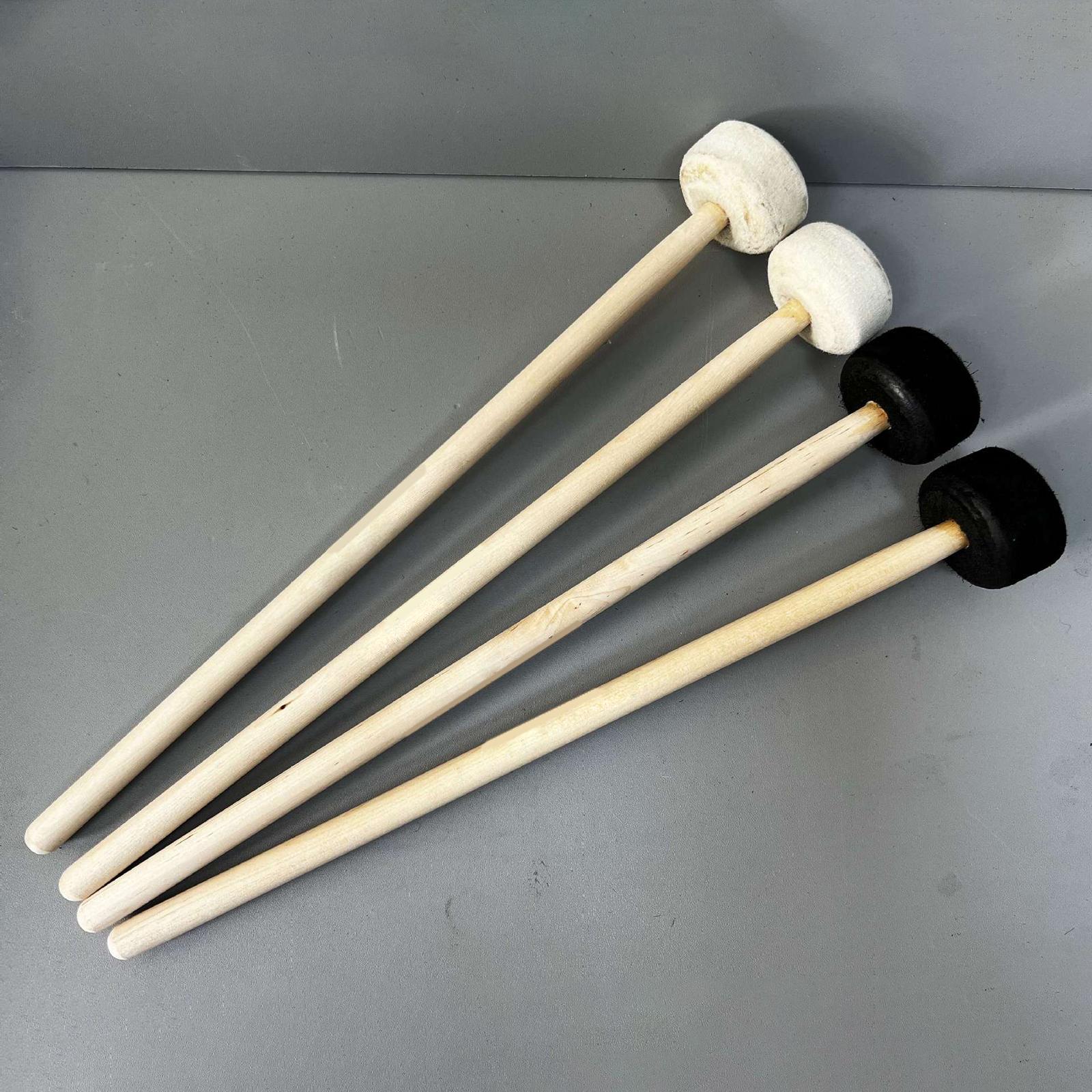 2Pcs Drumsticks Percussion Accs Multipurpose Wear Resistant for Hand Drum Black