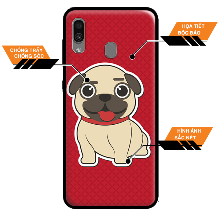 Ốp Lưng Viền TPU cho điện thoại cho điện thoại Samsung Galaxy A20 - 0314 CUTEDOG01 - Hàng Chính Hãng