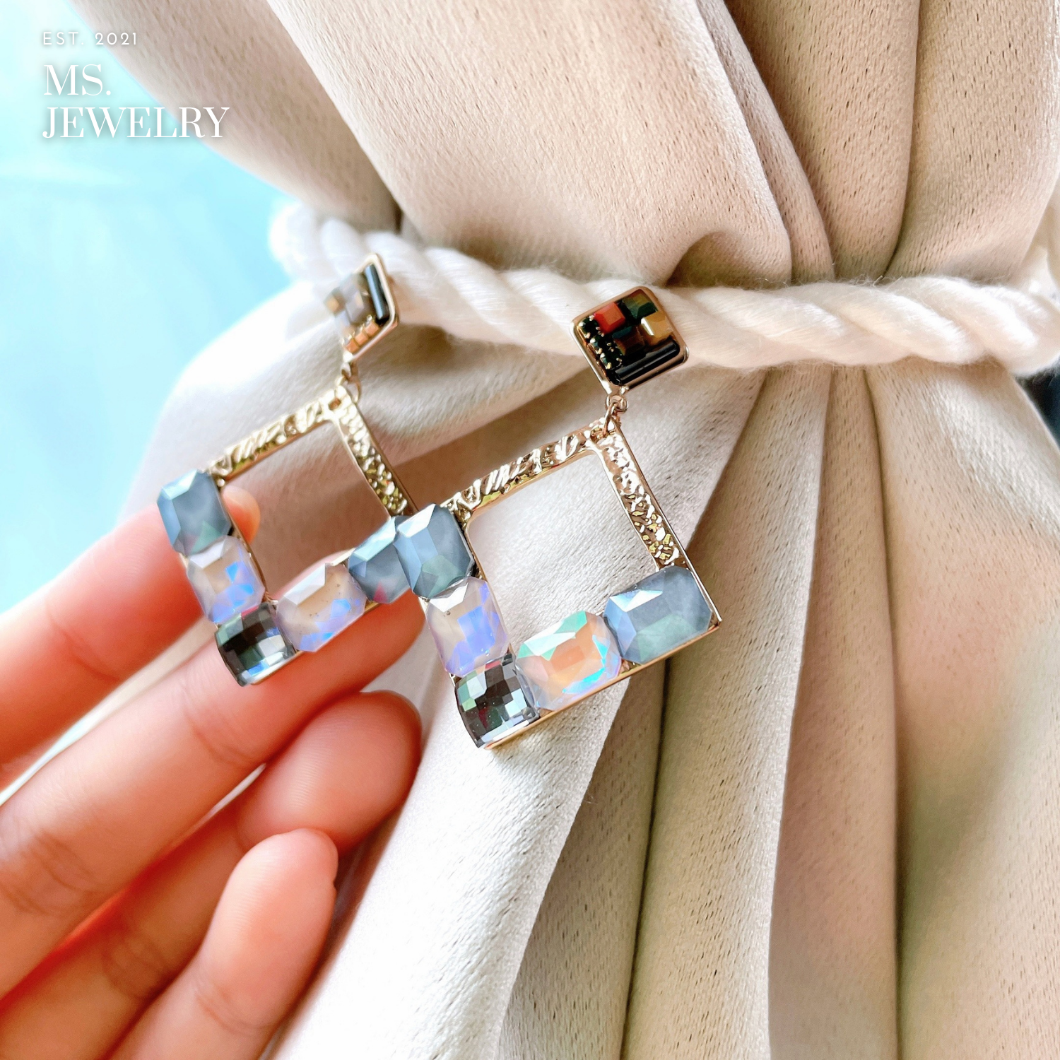 Bông Tai Bạc S925 Thiết Kế Thủ Công Phụ Kiện Handmade