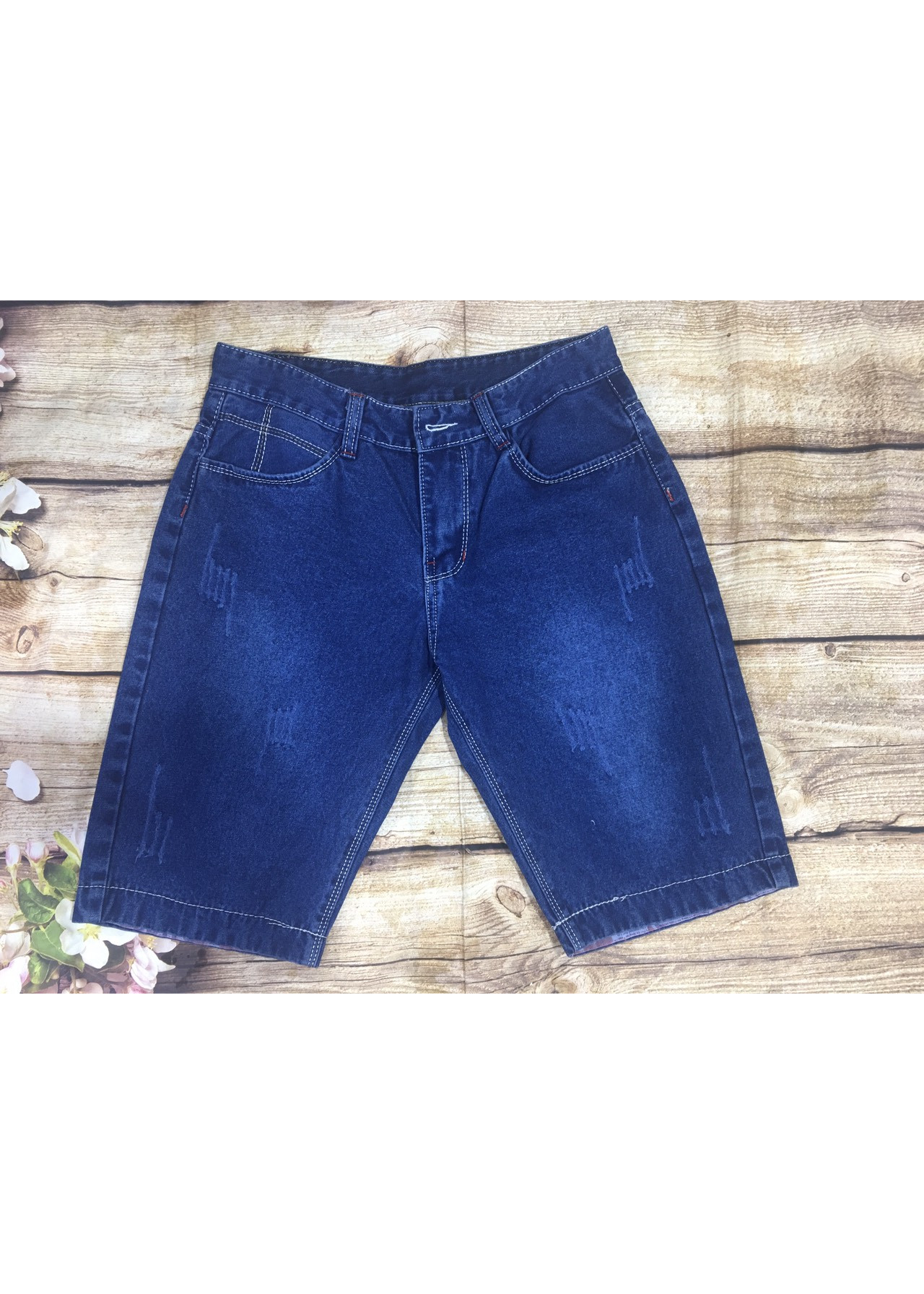 Quần short jean nam mẫu đơn giản không phai màu