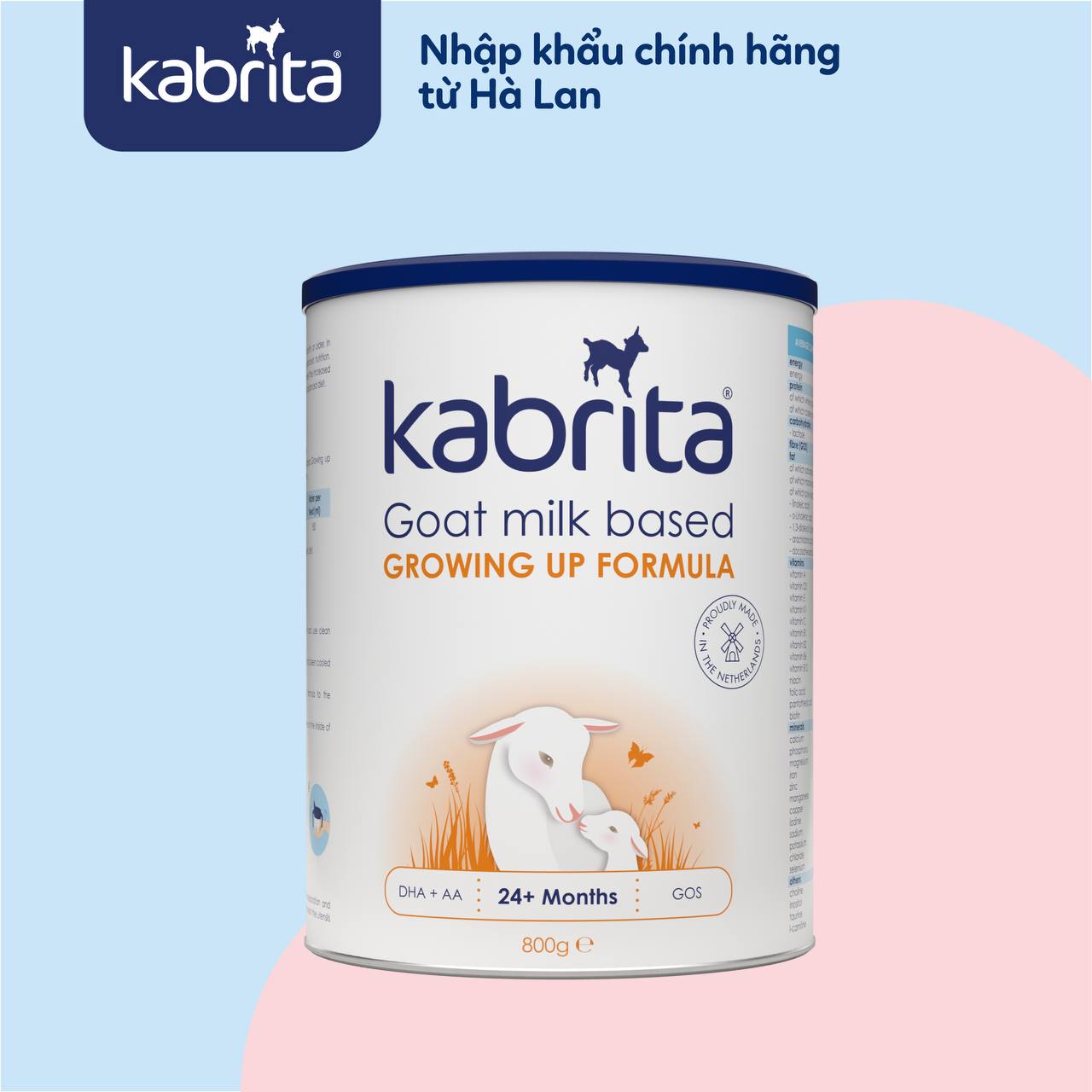 Combo 2 lon Sữa dê Kabrita số 3 cho trẻ trên 24 tháng - Lon 800g