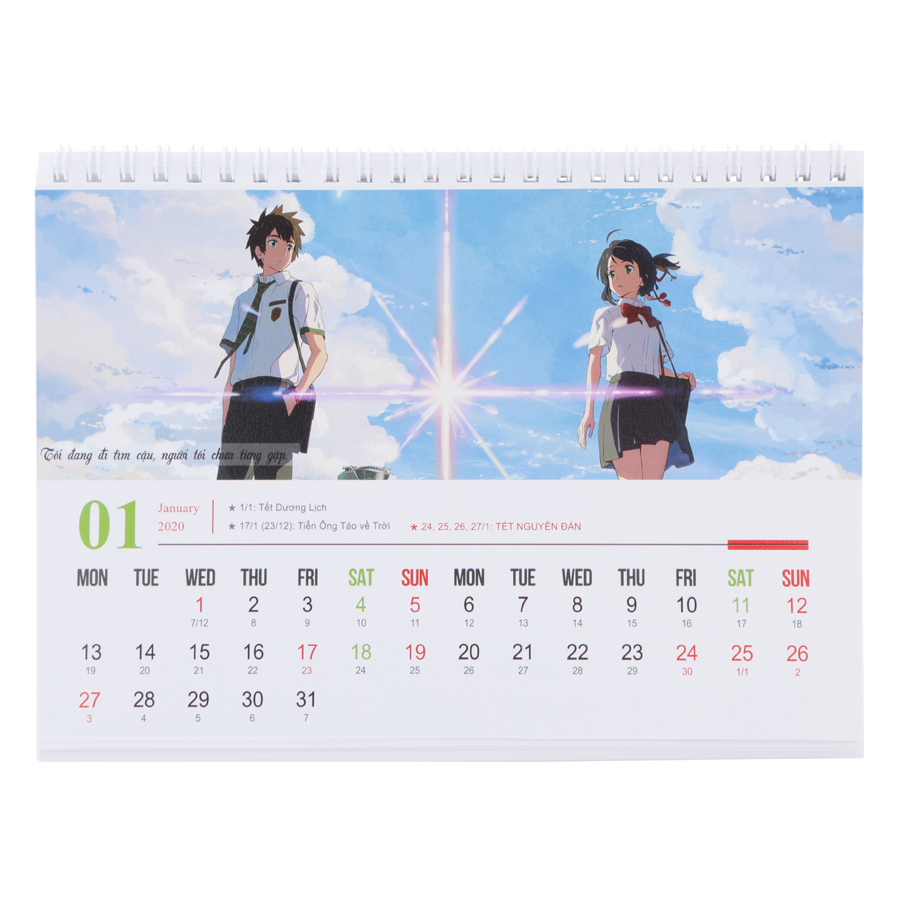 Lịch Bàn 2020 Angia Art - Your Name