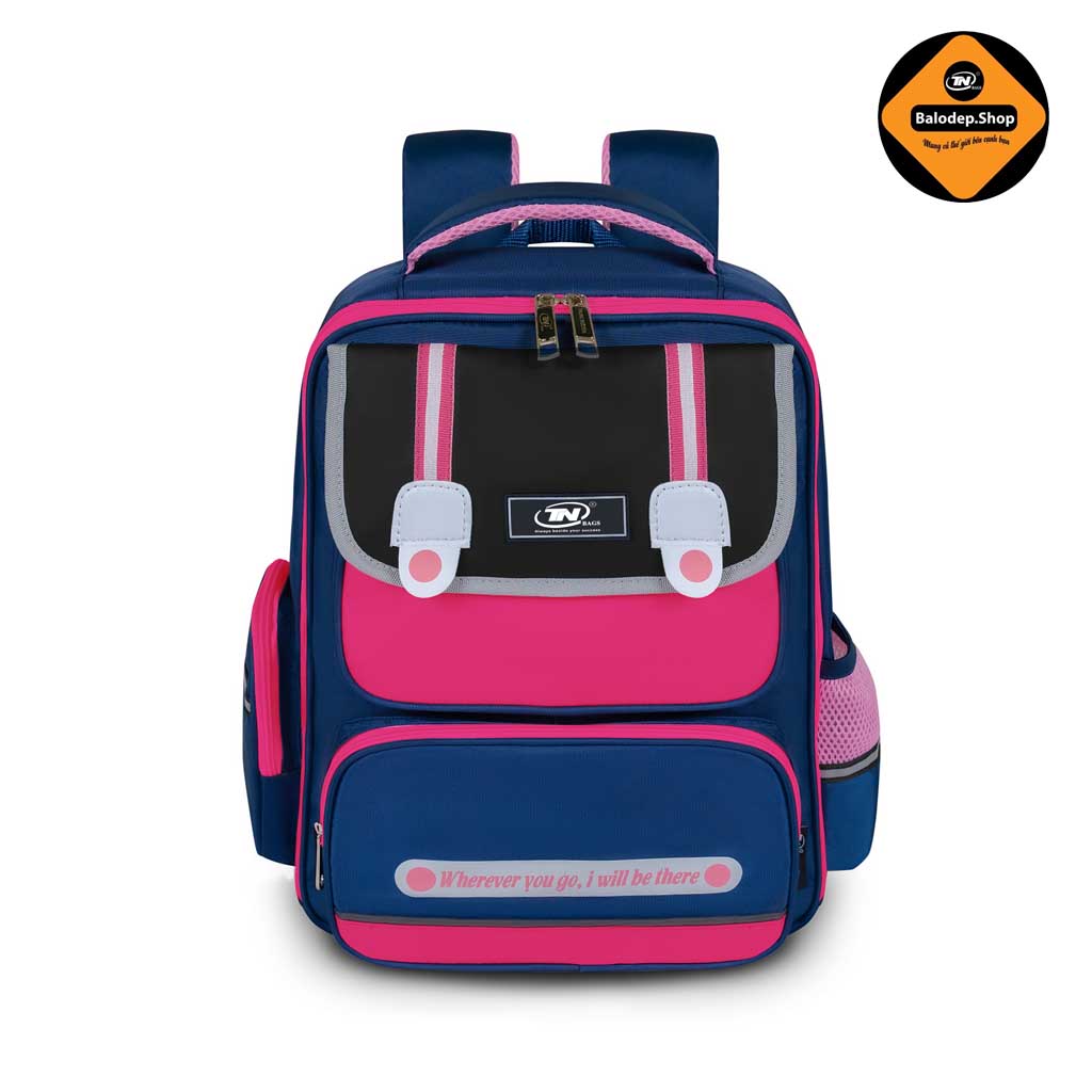 Balo Học Sinh Nữ Đẹp Chống Gù TNBags Smart Pink Màu Hồng Dễ Thương, Ngăn Chính Mở 180 Độ, Nhiều Ngăn Tiện Lợi TN.B3112!