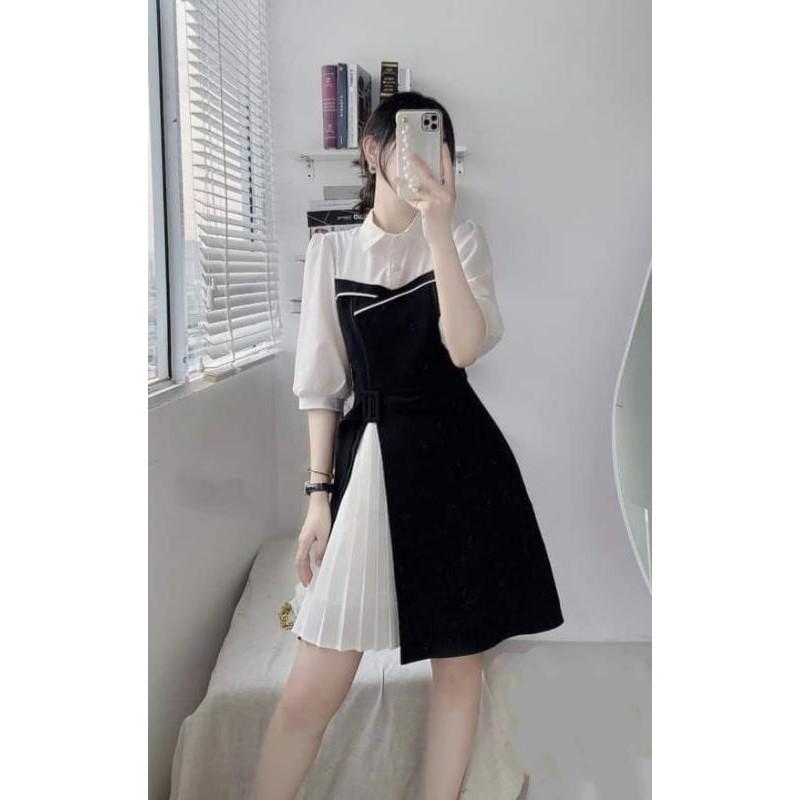 Đầm công sở phối dập li Taris Dress