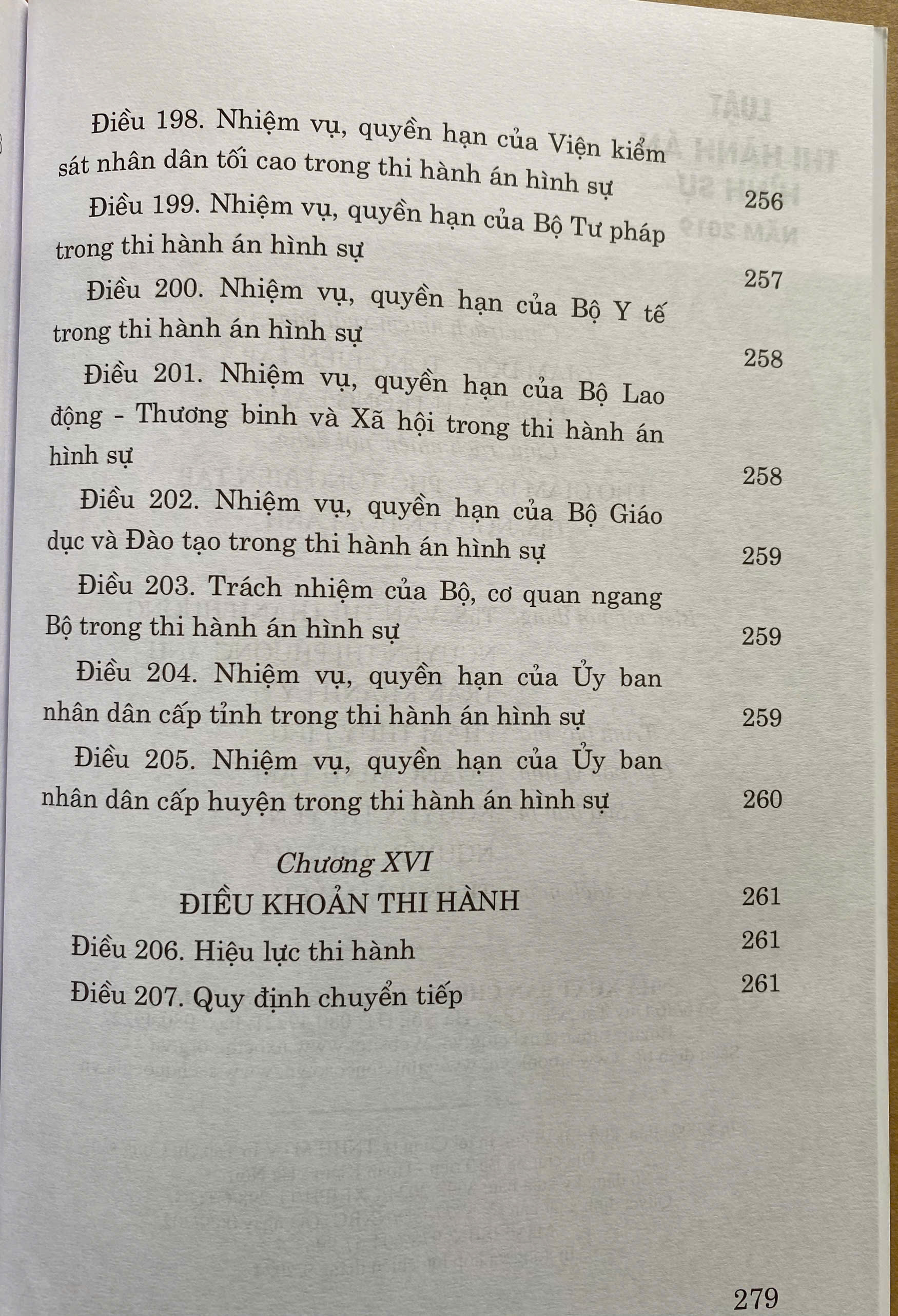 Luật Thi Hành Án Hình Sự Năm 2019