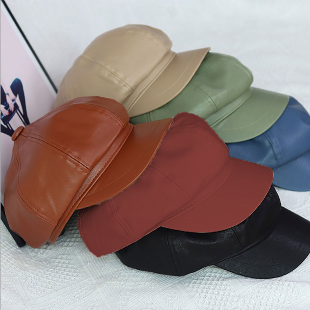 Mũ nồi da bóng trơn - nón beret thuỷ thủ thời trang, phong cách Hàn
