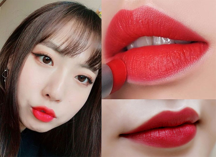 Son Shu Uemura Rouge Unlimited Amplified Matte AM RD 144 Màu Đỏ Tươi Ánh Cam (Chất Son Lì Có Dưỡng)