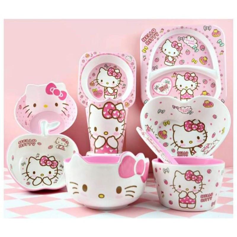 SET COMBO TÔ - CHÉN MUỖNG HELLO KITTY