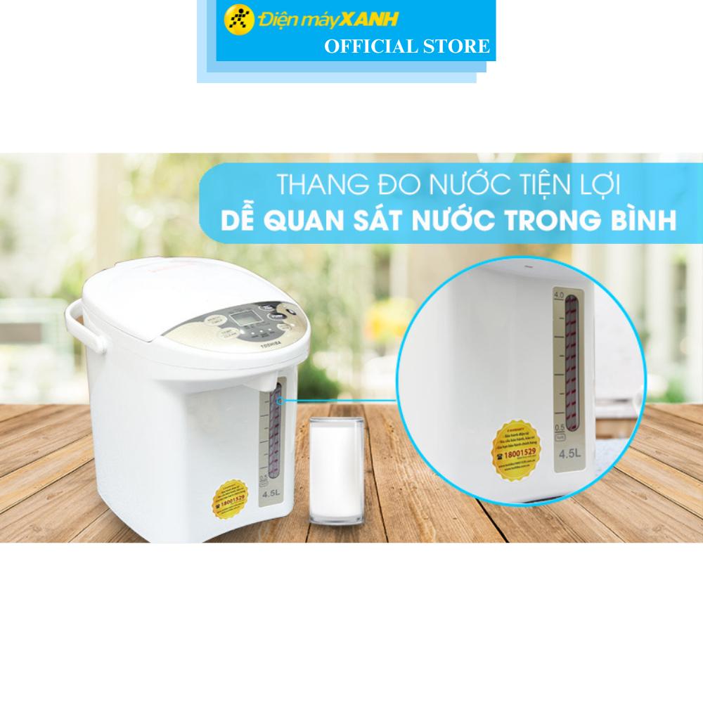Bình thủy điện Toshiba PLK-45SF(WT)VN 4.5 lít - Hàng Chính Hãng