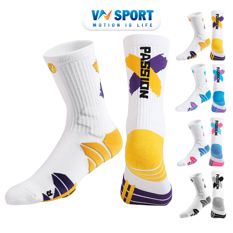 Tất Thể Thao Cổ Cao V-Pro - VNS025, Tất Bóng Rổ, Tất Cầu Lông, Tất Chạy Bộ...Thoáng Khí, Tạo Cảm Giác Thỏa Mái Khi Sử Dụng