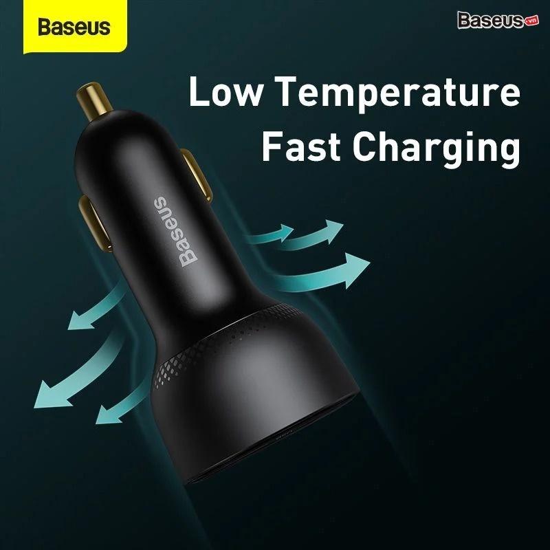 Tẩu Sạc Superme Digital Display PPS Dual Quick Charger Car Charger Công Suất Cao 100W ( hàng chính hãng )