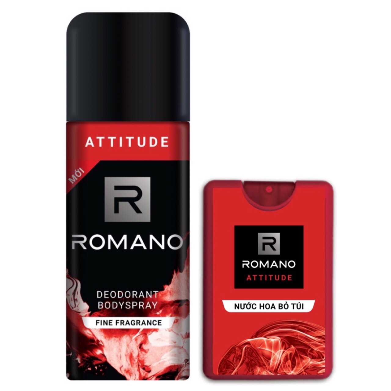 Combo Xịt khử mùi Romano Attitude 150ml+Nước hoa bỏ túi Romano Attitude 18ml