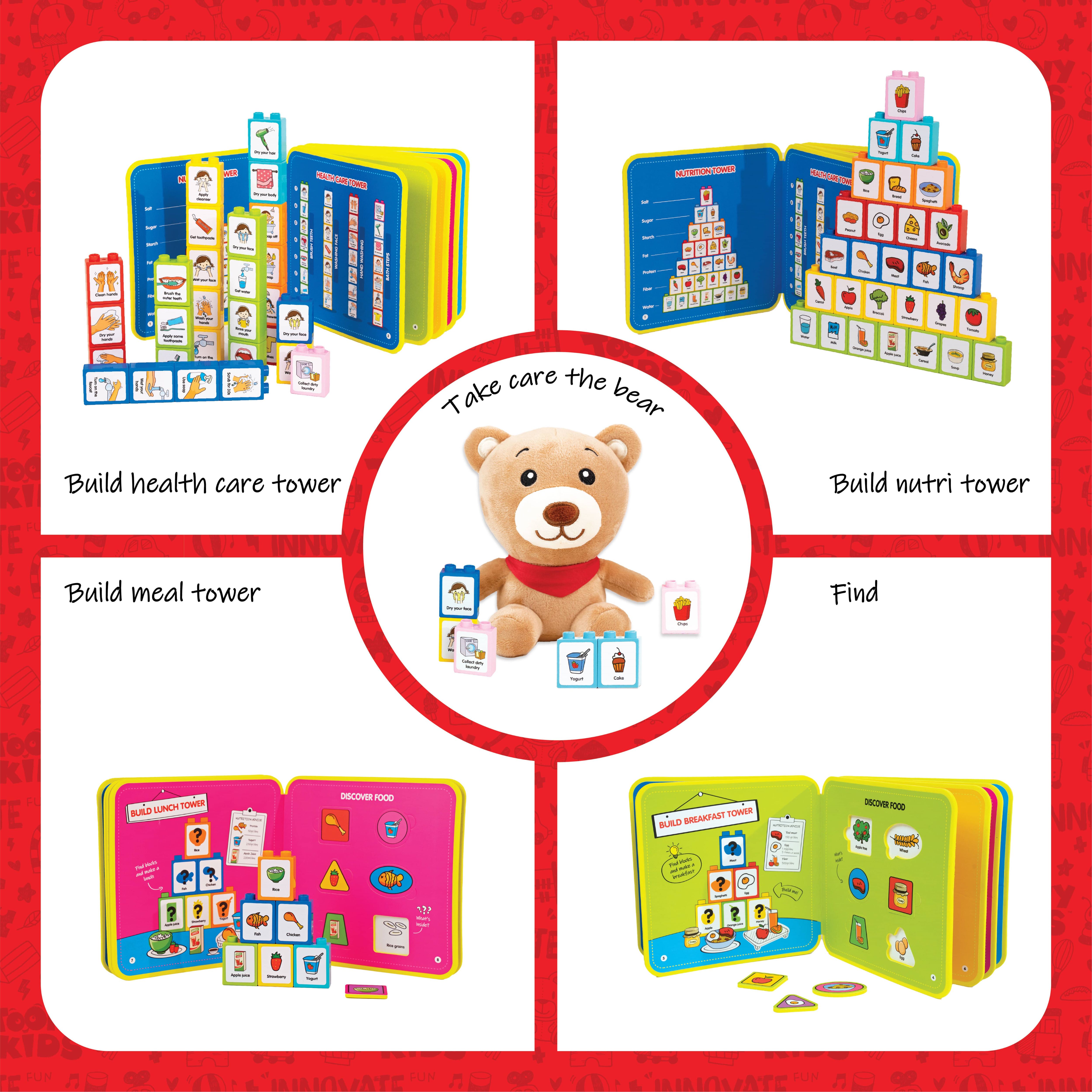 Đồ Chơi Bộ Lắp Ráp Học Và Chơi Cùng Gấu TOONYKIDS - Đồ Chơi Thông Minh Cho Bé - Bear Day Care TN00622