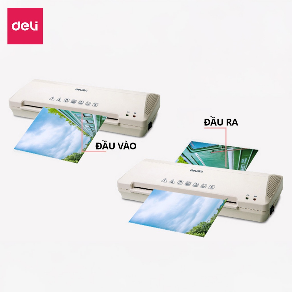 Máy Ép Plastic Khổ A3 DELI 3899 Máy Ép Nhiệt Bảo Vệ Tài Liệu Máy Cán Màng Ảnh Ép Giấy Tờ Poster