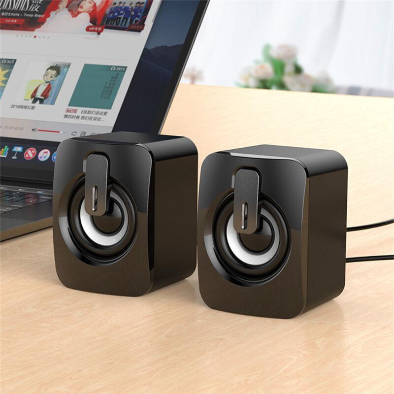 Dành cho máy tính để bàn Loa siêu trầm USB cho Rgb Pc Hộp âm thanh Máy tính để bàn Văn phòng Máy tính xách tay tại nhà Micrô đa phương tiện Loa máy tính Màu sắc: đen Không phát ra