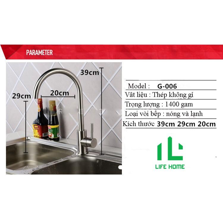 Vòi rửa chén lạnh INOX SUS 304