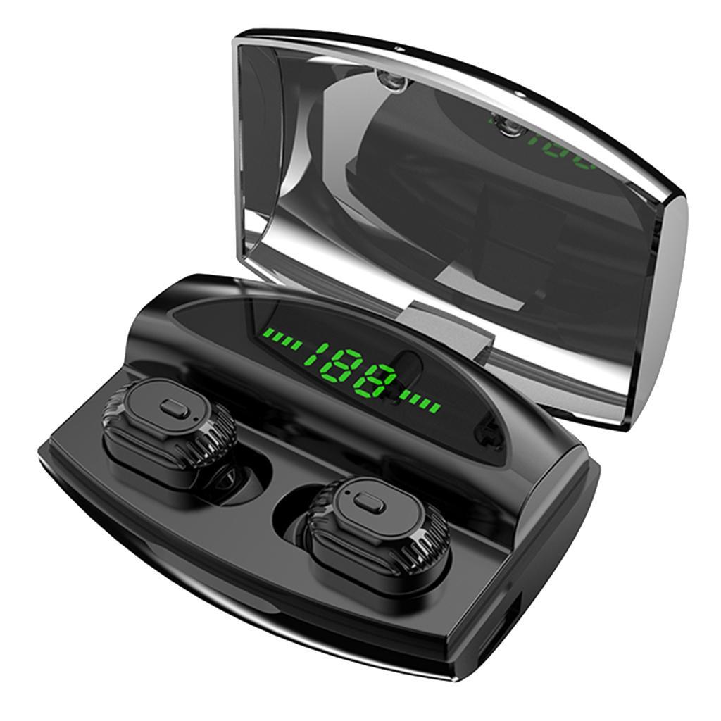 Wireless Headphone Bluetooth 5.0 Earphones 3D In-Ear Headset 1800mAh Case