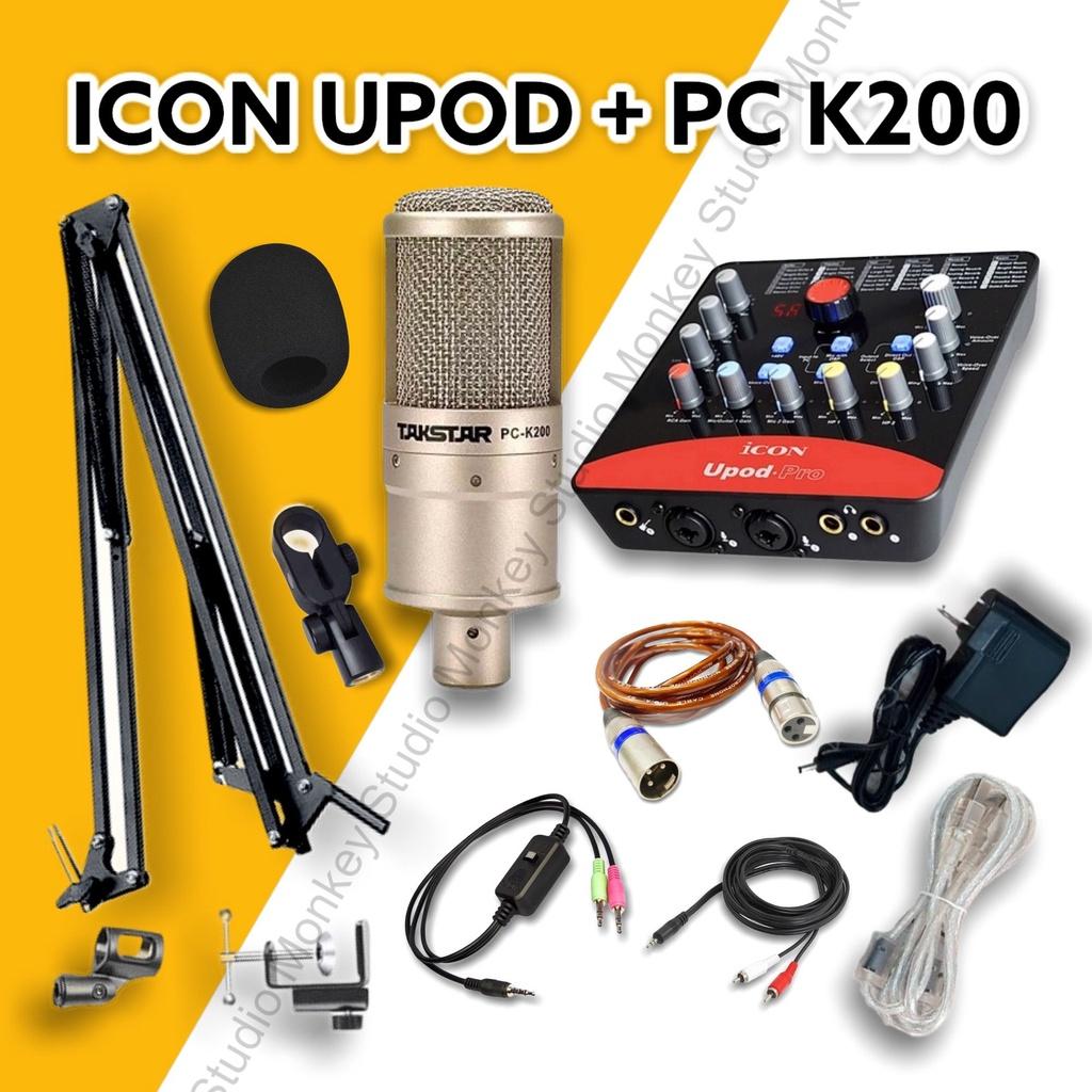 Bộ Mic Hát Livestream Soundcard ICON UPOD PRO &amp; Mic TAKSTAR PC K200 Chất Lượng Cao, Âm Thanh Cực Kỳ Sống Động - Hàng Chính Hãng