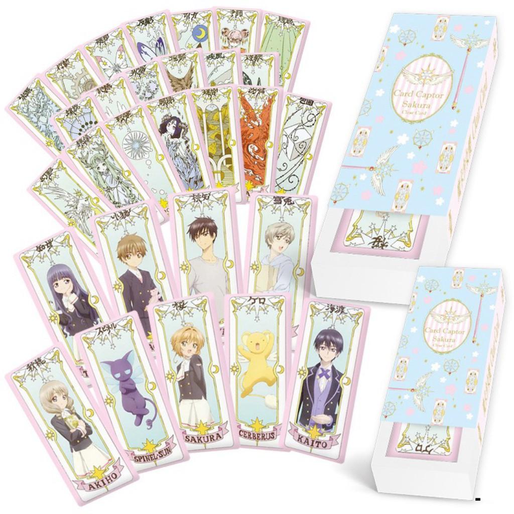 Hộp thẻ bài pháp thuật Clear Card Clow Cardcaptor Sakura Thủ lĩnh thẻ bài thẻ bài pha lê Tarot xinh xắn