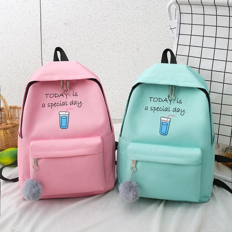 4 Bộ Vải Schoolbags Dành Cho Các Bạn Nữ Tuổi Teen Nữ Trẻ Em Đeo Vai Xu Hướng Mới Ba Lô Nữ Thời Trang Phụ Nữ Ba Lô