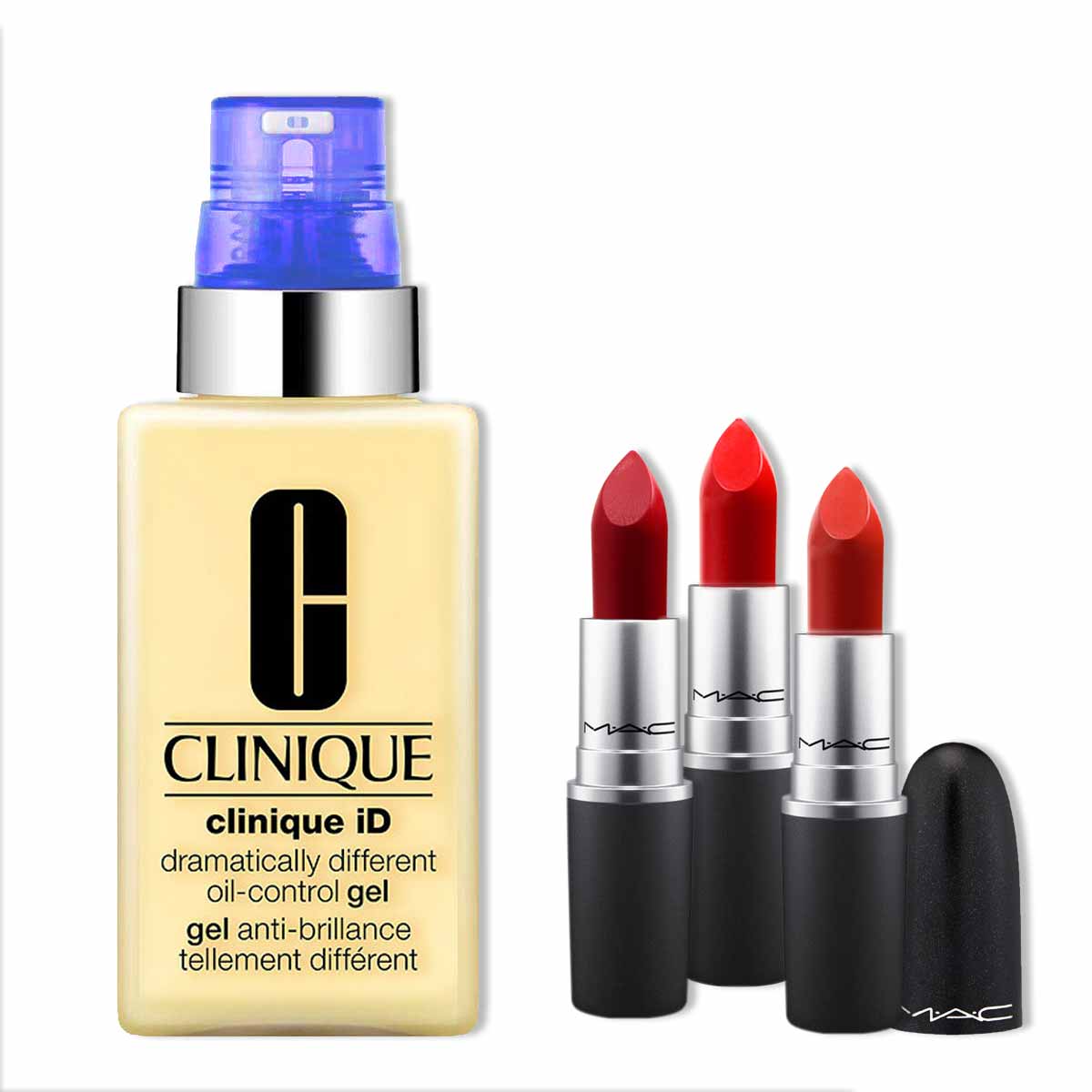 Kem Dưỡng Cao Cấp Clinique ID Dramatically Different Oil Control Gel 115ml + Tinh Chất 10ml + Tặng 1 Thỏi Son M.A.C (Ruby Woo/Lady Danger/Chili)