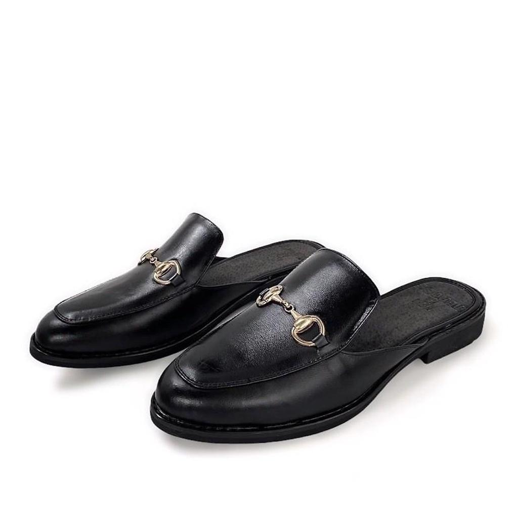 Giày Sục nam nữ da Pu Pu cao cấp HT751 Ver.1 đen size 35-45 cá tính