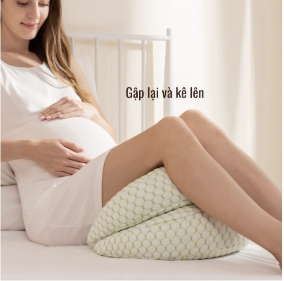 Gối cho bà bầu cao cấp 2 in 1, vừa là gối cánh tiên kết hợp chữ F