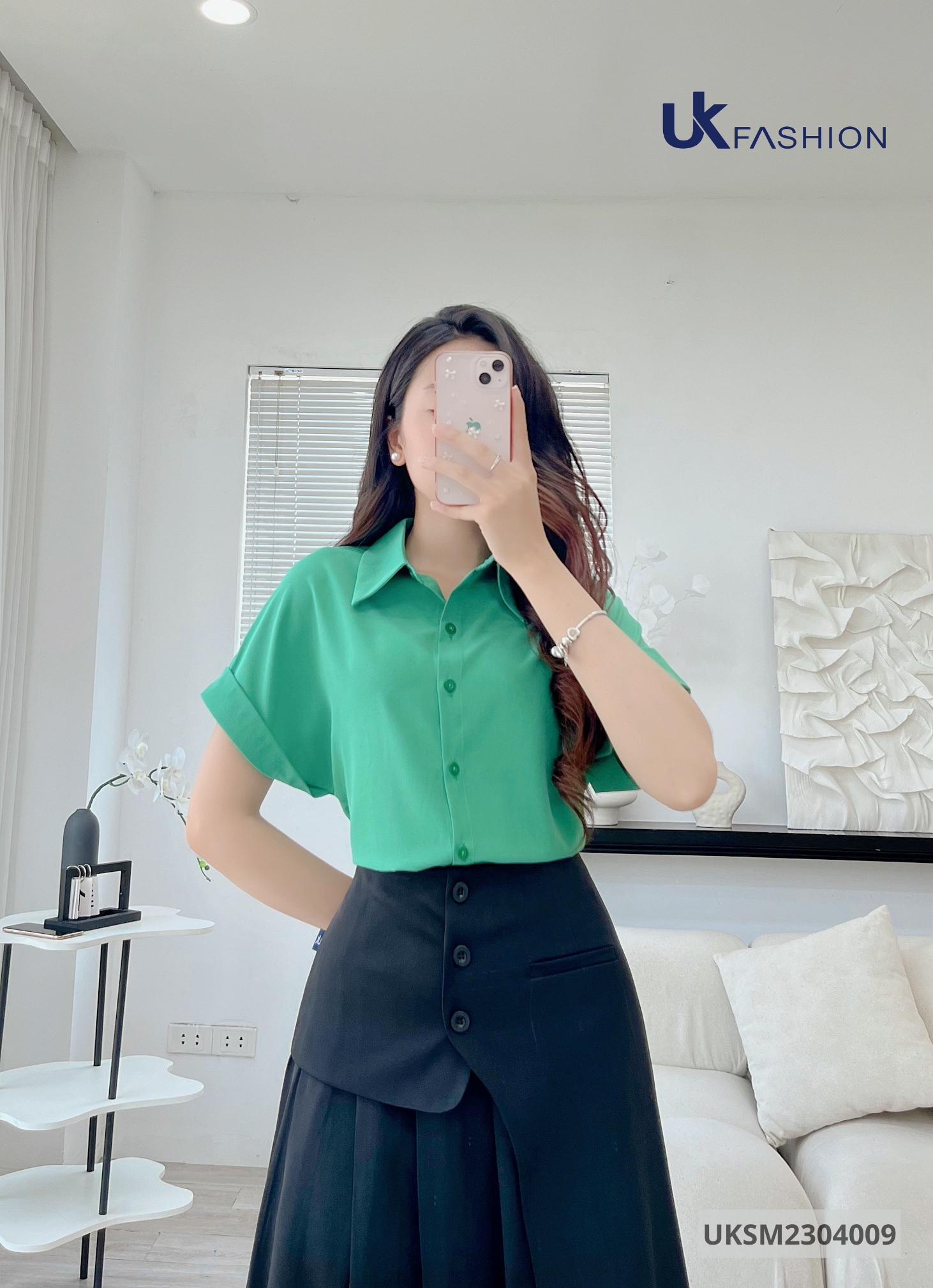 Áo Sơ Mi Nữ NK Fashion Cổ Đức Vai Chờm Chất Vải Mềm Mịn Thoáng Mát Phù Hợp Đi Làm Đi Chơi UKSM2304009
