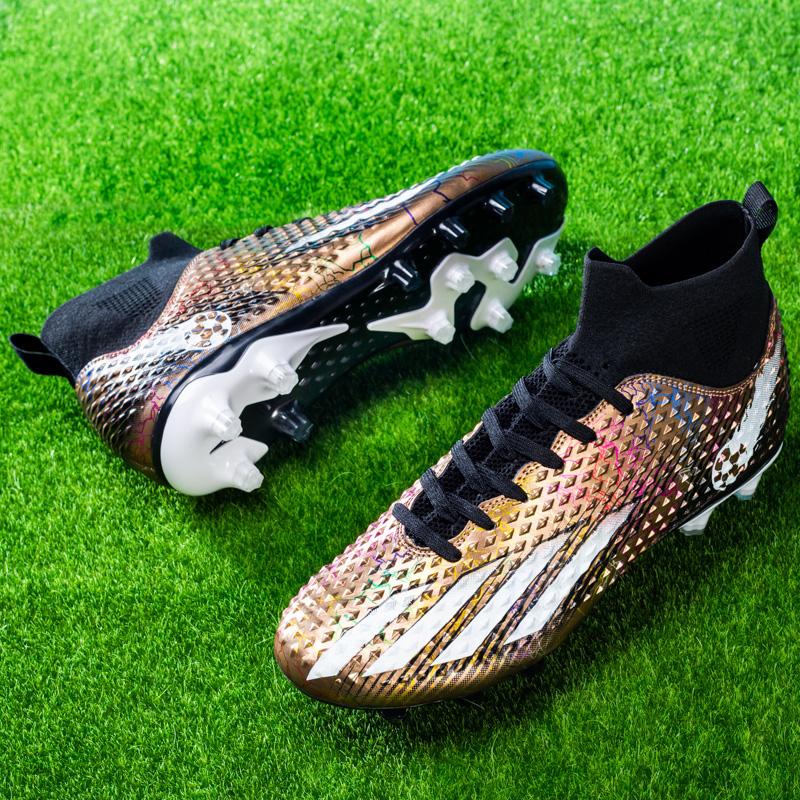 LLLSYLOVE giày bóng đá nam FG cao và thấp mắt cá chân trẻ em giày bóng đá nam ngoài trời chống trượt cỏ nhiều màu sắc đào tạo trò chơi giày thể thao