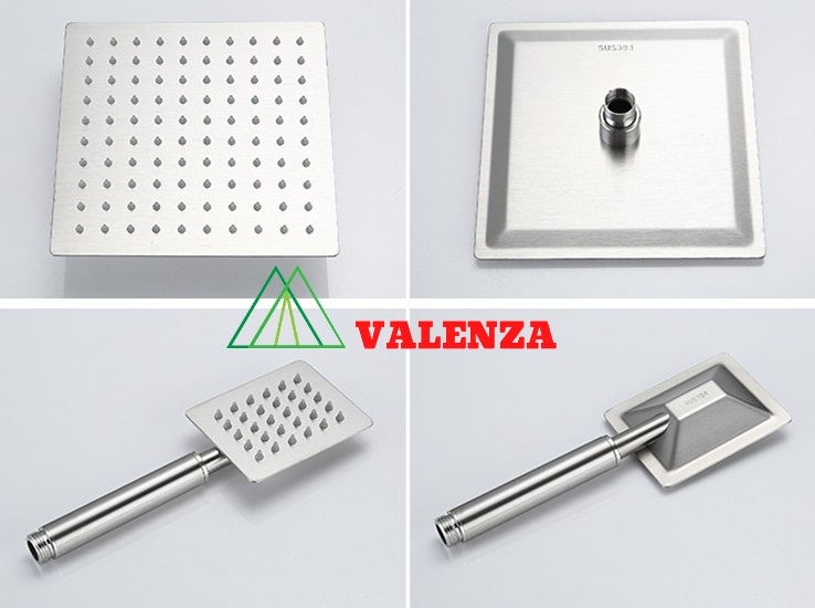 Bộ sen cây tắm đứng inox sus304 nóng lạnh Valenza SCV-01 cao cấp