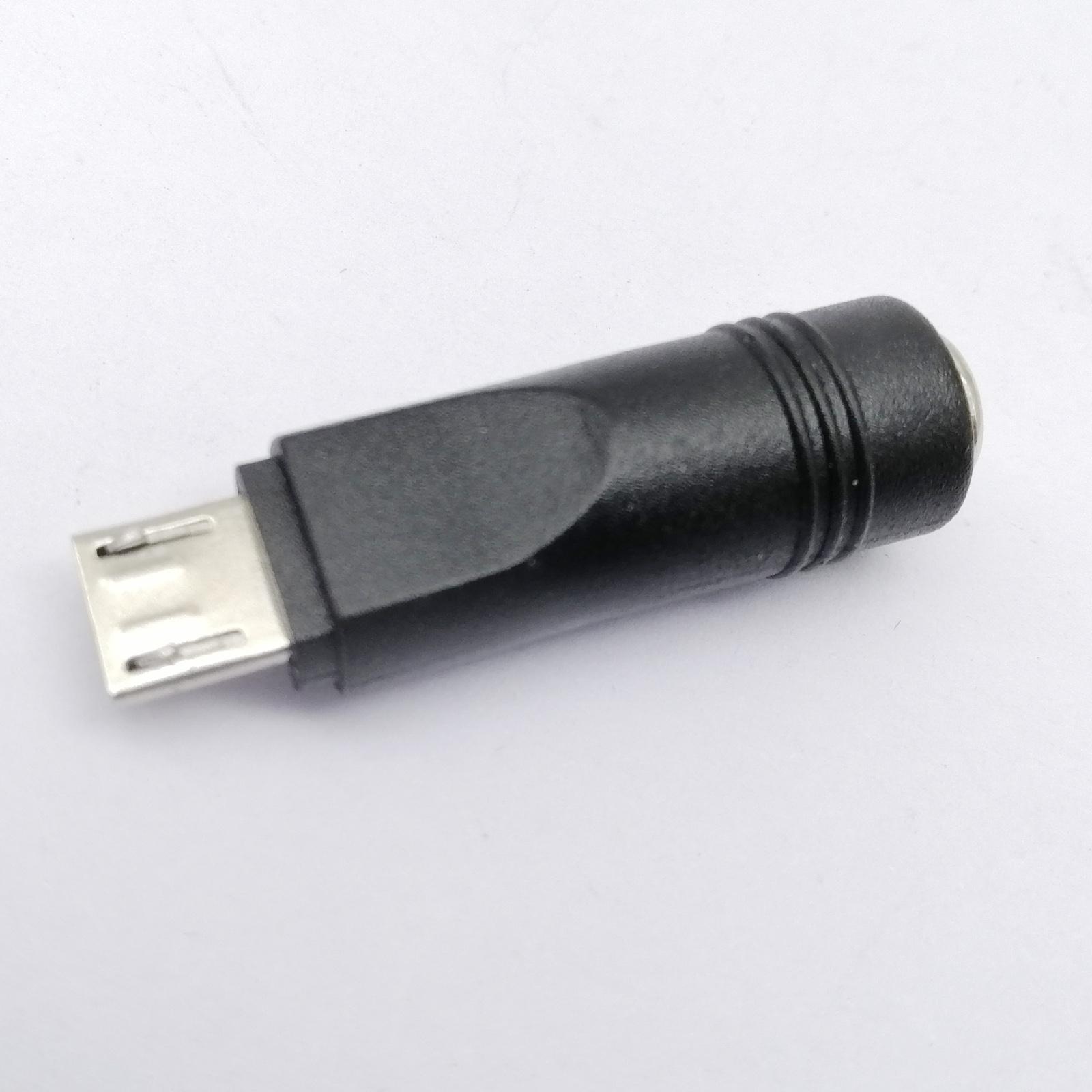 2-4pack 5Pieces DC Power Micro USB 5 Pin Male to 5.5x2.1mm Female Charging