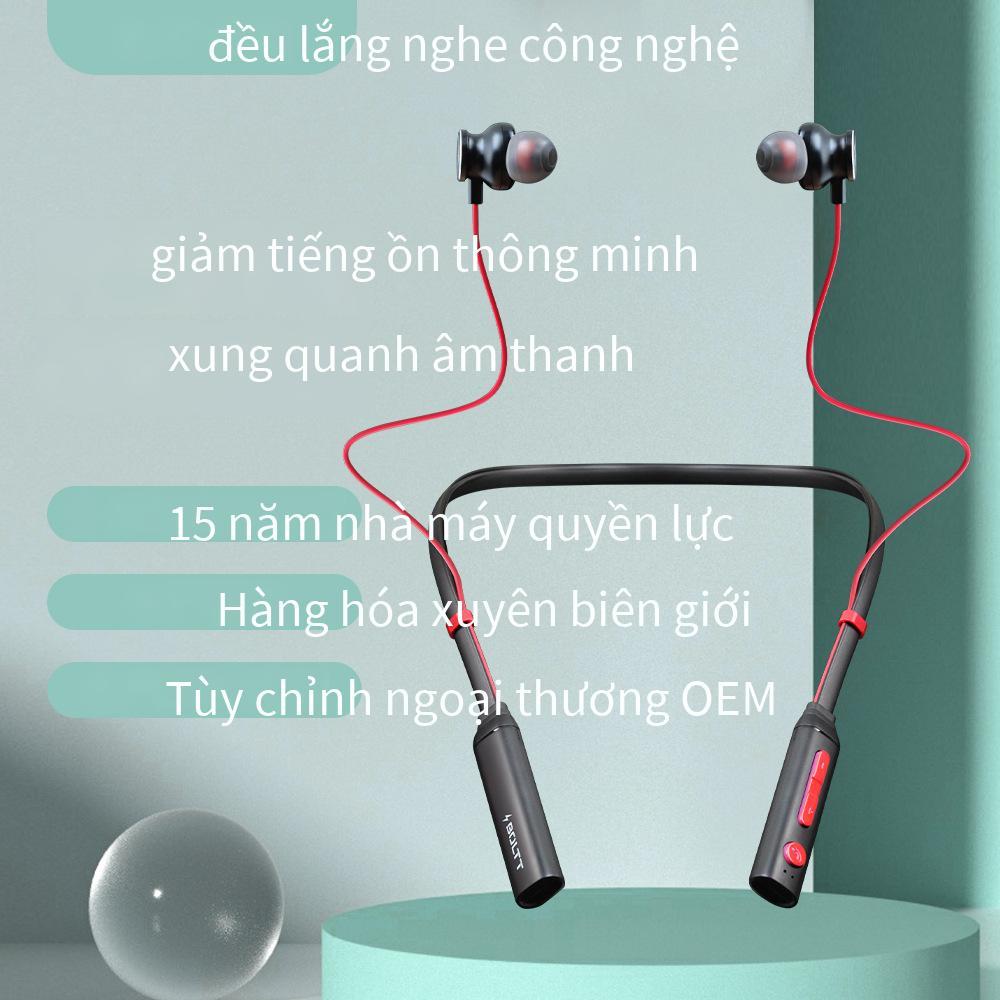 Tai nghe đeo cổ thương mại điện tử phong cách mới nhất Bluetooth 5.0 loa siêu trầm hút từ tính gắn trên cổ thể thao không dây
