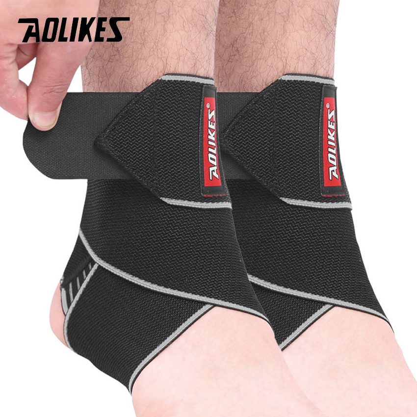Bộ 2 Quấn Cổ Chân Bảo Vệ Mắt Cá Chân Aolikes A - 1527 Sport Ankle Protector - Gray