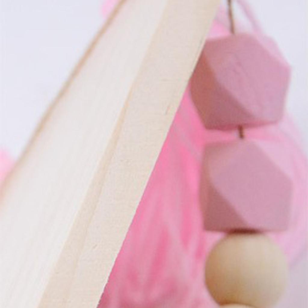 2pcs Wooden Floating Wall Shelves Entryway Flower Vase Holder Display Rack
